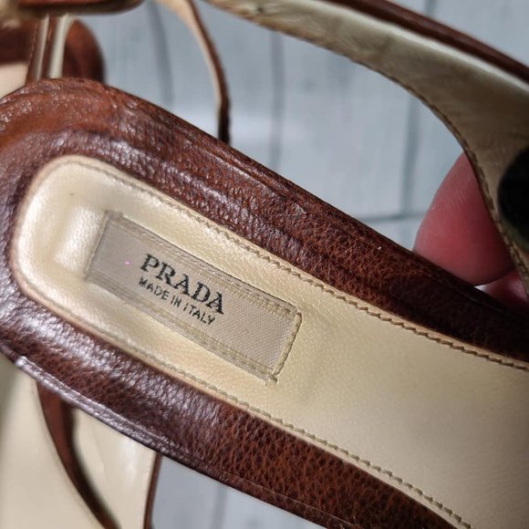 Prada Vintage Crochet Slingback Heels SEE PICS - Picture 6 of 9